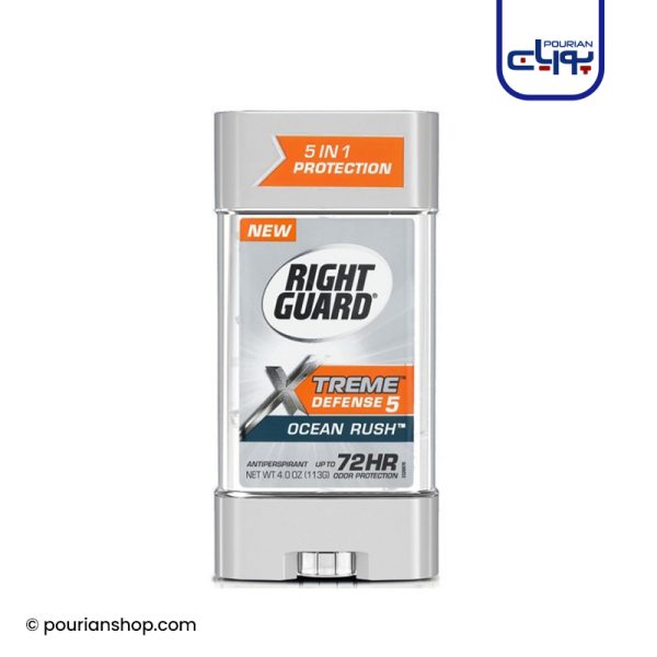 مام استیک ضد تعریق رایت گارد Right Guard مردانه مدل ژله ای Ocean Rush وزن ۱۱۳ گرم