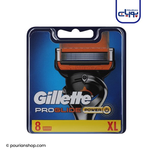 تیغ اصلاح یدک ژیلت فیوژن پروگلید پاور Gillette Fusion Proglide Power بسته ۸ عددی محصول کانادا
