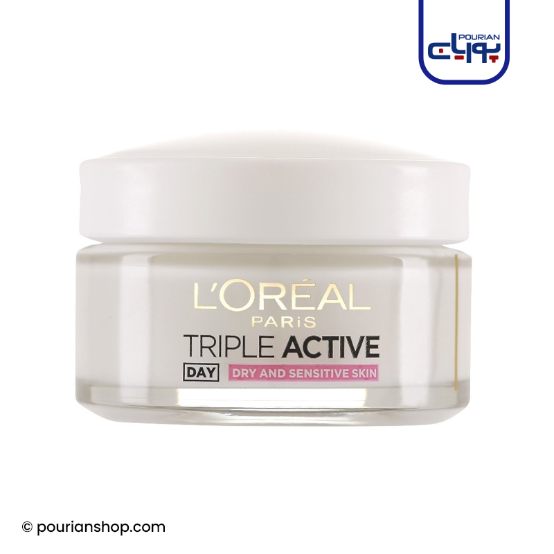 ژل کرم آبرسان روز پوست های خشک و حساس لورال تریپل اکتیو ۵۰میل _ LOreal Triple Active