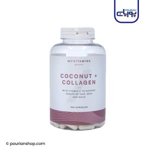 مکمل تقویت پوست و موی نارگیل و کلاژن مای ویتامینز ۶۰عددی_Myvitamins Coconut Collagen