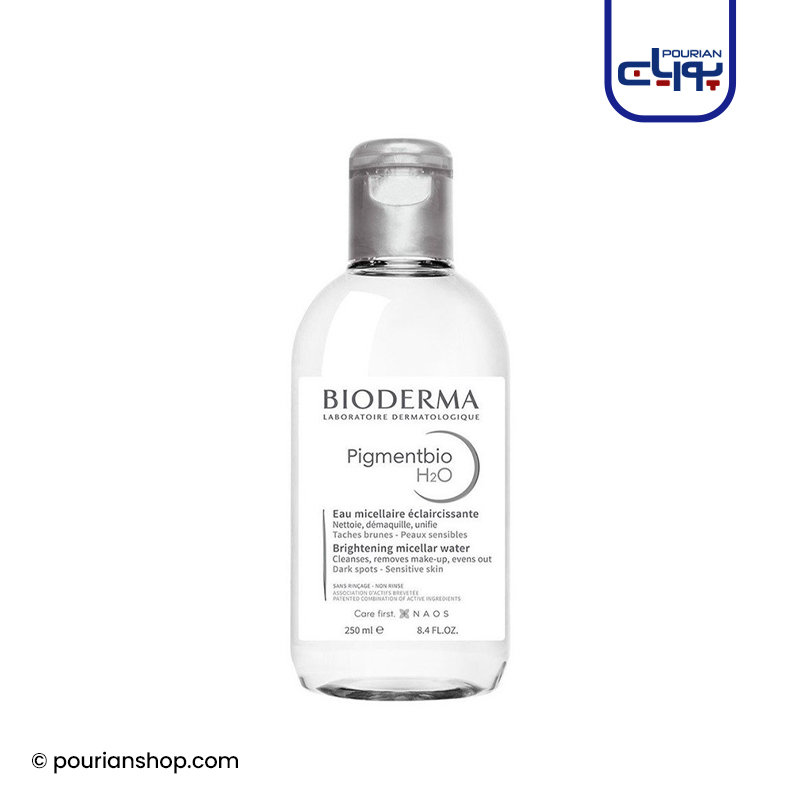 محلول میسلار واتر پاک کننده آرایش بایودرما مناسب پوست های حساس و خشک سنسی بیو H2O حجم ۲۵۰ میلی لیتر