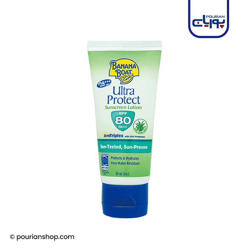لوسیون ضد آفتاب آلوئه ورا SPF80 بنانا بات