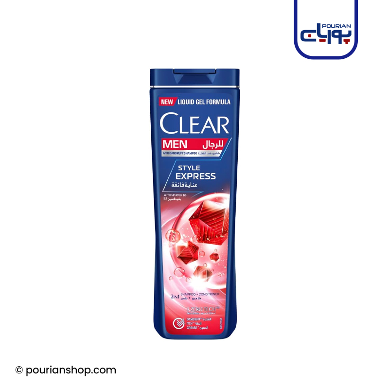 شامپو ضد شوره ۲ در ۱ آقایان کلیر ۴۰۰میل _ Clear Style Express