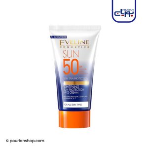 کرم ضد آفتاب روشن کننده صورت اویلاین _ EVELINE Whitening Sun Protection Face Cream SPF-50 50ml