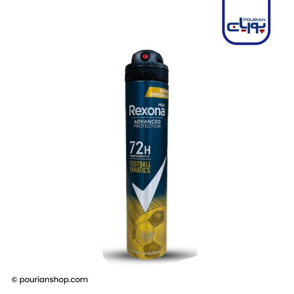 اسپری رکسونا rexona men football fanatics حجم‌ 200 میلی لیتر مناسب آقایان