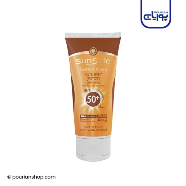 کرم ضد آفتاب آنتی آکنه فاقد چربی SPF50+ سان سیف
